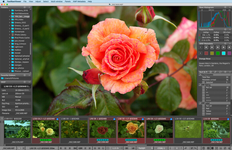 FastRawViewer Program Window